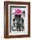 ¡Viva Mexico! B&W Collection - Horse with Pink straw Hat-Philippe Hugonnard-Framed Photographic Print