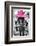 ¡Viva Mexico! B&W Collection - Horse with Pink straw Hat-Philippe Hugonnard-Framed Photographic Print