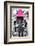 ¡Viva Mexico! B&W Collection - Horse with Pink straw Hat-Philippe Hugonnard-Framed Photographic Print