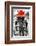 ¡Viva Mexico! B&W Collection - Horse with Red straw Hat-Philippe Hugonnard-Framed Photographic Print