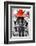 ¡Viva Mexico! B&W Collection - Horse with Red straw Hat-Philippe Hugonnard-Framed Photographic Print