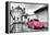 ?Viva Mexico! B&W Collection - Hot Pink VW Beetle Car in San Cristobal de Las Casas-Philippe Hugonnard-Framed Premier Image Canvas