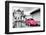 ?Viva Mexico! B&W Collection - Hot Pink VW Beetle Car in San Cristobal de Las Casas-Philippe Hugonnard-Framed Premium Photographic Print