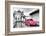 ?Viva Mexico! B&W Collection - Hot Pink VW Beetle Car in San Cristobal de Las Casas-Philippe Hugonnard-Framed Photographic Print