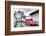 ?Viva Mexico! B&W Collection - Hot Pink VW Beetle Car in San Cristobal de Las Casas-Philippe Hugonnard-Framed Photographic Print