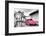 ?Viva Mexico! B&W Collection - Hot Pink VW Beetle Car in San Cristobal de Las Casas-Philippe Hugonnard-Framed Photographic Print