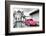 ?Viva Mexico! B&W Collection - Hot Pink VW Beetle Car in San Cristobal de Las Casas-Philippe Hugonnard-Framed Photographic Print