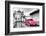 ?Viva Mexico! B&W Collection - Hot Pink VW Beetle Car in San Cristobal de Las Casas-Philippe Hugonnard-Framed Photographic Print