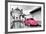 ?Viva Mexico! B&W Collection - Hot Pink VW Beetle Car in San Cristobal de Las Casas-Philippe Hugonnard-Framed Photographic Print