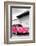 ¡Viva Mexico! B&W Collection - Hot Pink VW Beetle in San Cristobal de Las Casas-Philippe Hugonnard-Framed Photographic Print