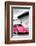 ¡Viva Mexico! B&W Collection - Hot Pink VW Beetle in San Cristobal de Las Casas-Philippe Hugonnard-Framed Photographic Print