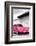 ¡Viva Mexico! B&W Collection - Hot Pink VW Beetle in San Cristobal de Las Casas-Philippe Hugonnard-Framed Photographic Print