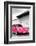 ¡Viva Mexico! B&W Collection - Hot Pink VW Beetle in San Cristobal de Las Casas-Philippe Hugonnard-Framed Photographic Print