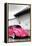¡Viva Mexico! B&W Collection - Hot Pink VW Beetle in San Cristobal de Las Casas-Philippe Hugonnard-Framed Premier Image Canvas