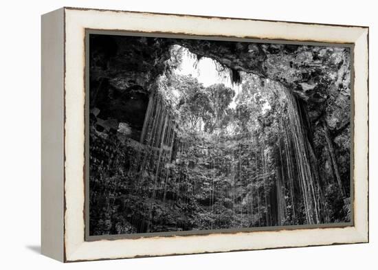 ¡Viva Mexico! B&W Collection - Ik-Kil Cenote-Philippe Hugonnard-Framed Premier Image Canvas