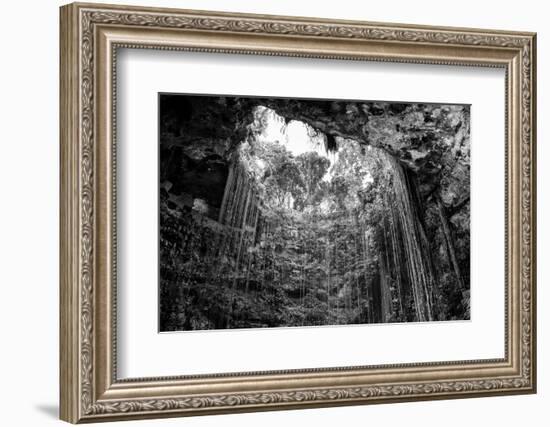 ¡Viva Mexico! B&W Collection - Ik-Kil Cenote-Philippe Hugonnard-Framed Photographic Print