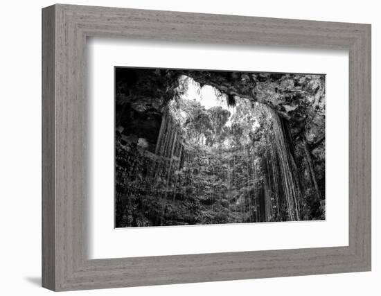 ¡Viva Mexico! B&W Collection - Ik-Kil Cenote-Philippe Hugonnard-Framed Photographic Print