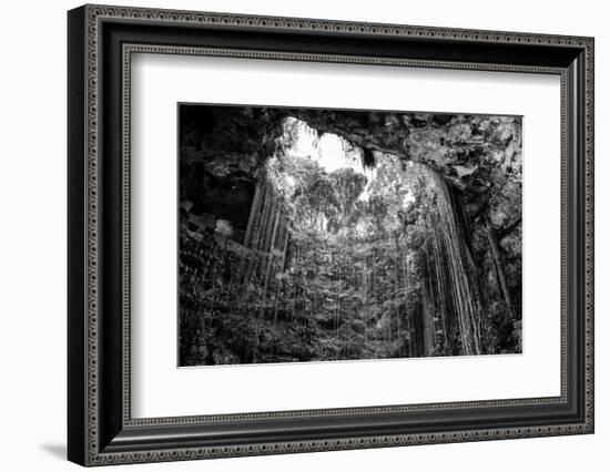 ¡Viva Mexico! B&W Collection - Ik-Kil Cenote-Philippe Hugonnard-Framed Photographic Print