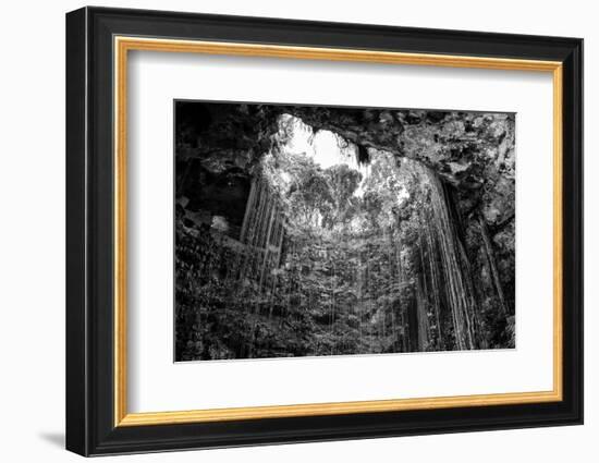 ¡Viva Mexico! B&W Collection - Ik-Kil Cenote-Philippe Hugonnard-Framed Photographic Print