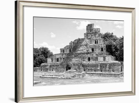 ¡Viva Mexico! B&W Collection - Maya Archaeological Site III - Campeche-Philippe Hugonnard-Framed Photographic Print