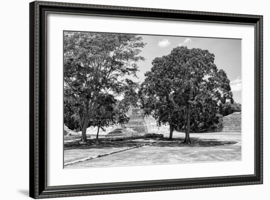 ¡Viva Mexico! B&W Collection - Maya Archaeological Site VI - Edzna-Philippe Hugonnard-Framed Photographic Print