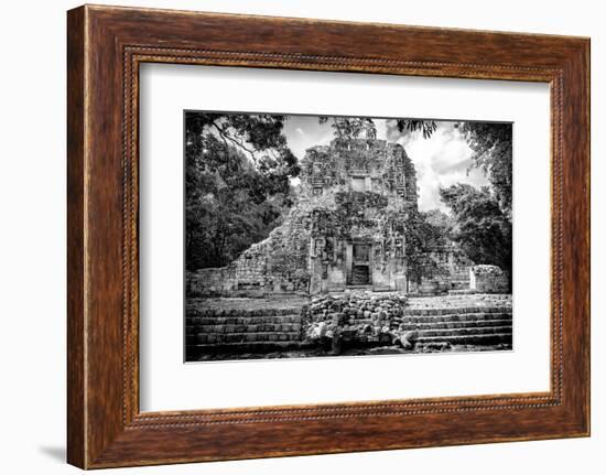 ¡Viva Mexico! B&W Collection - Mayan Ruins IV-Philippe Hugonnard-Framed Photographic Print