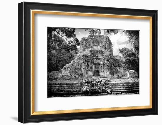 ¡Viva Mexico! B&W Collection - Mayan Ruins IV-Philippe Hugonnard-Framed Photographic Print