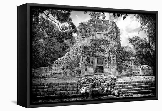 ¡Viva Mexico! B&W Collection - Mayan Ruins IV-Philippe Hugonnard-Framed Premier Image Canvas