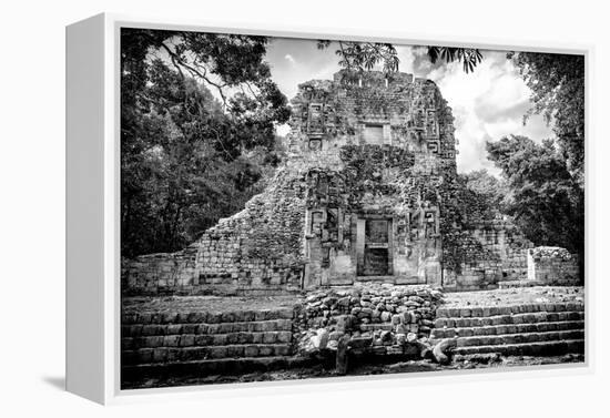 ¡Viva Mexico! B&W Collection - Mayan Ruins IV-Philippe Hugonnard-Framed Premier Image Canvas