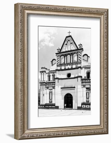 ¡Viva Mexico! B&W Collection - Mexican White Church II-Philippe Hugonnard-Framed Photographic Print