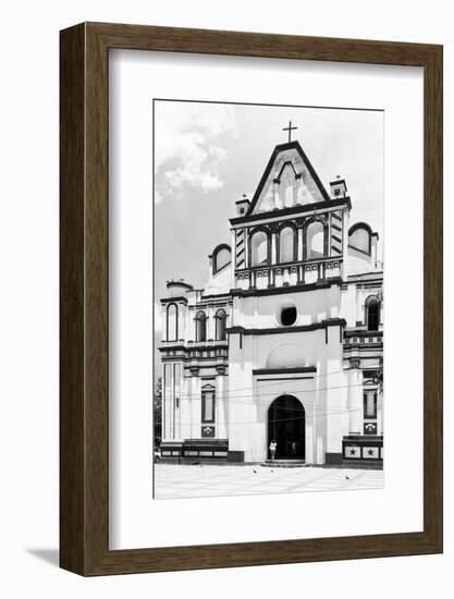 ¡Viva Mexico! B&W Collection - Mexican White Church II-Philippe Hugonnard-Framed Photographic Print