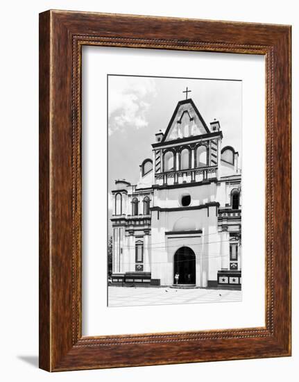 ¡Viva Mexico! B&W Collection - Mexican White Church II-Philippe Hugonnard-Framed Photographic Print