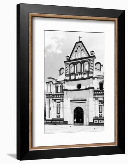 ¡Viva Mexico! B&W Collection - Mexican White Church II-Philippe Hugonnard-Framed Photographic Print