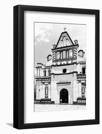 ¡Viva Mexico! B&W Collection - Mexican White Church II-Philippe Hugonnard-Framed Photographic Print