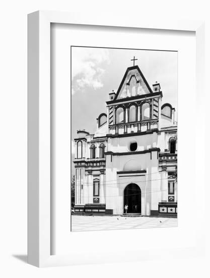 ¡Viva Mexico! B&W Collection - Mexican White Church II-Philippe Hugonnard-Framed Photographic Print