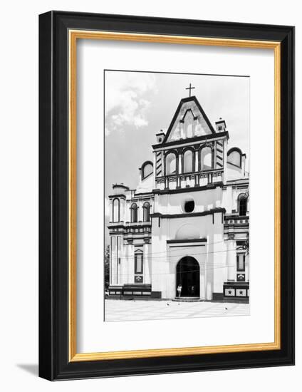 ¡Viva Mexico! B&W Collection - Mexican White Church II-Philippe Hugonnard-Framed Photographic Print