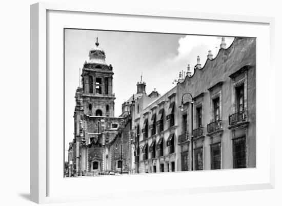 ¡Viva Mexico! B&W Collection - Mexico City Facades II-Philippe Hugonnard-Framed Photographic Print