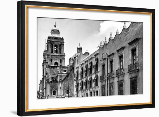 ¡Viva Mexico! B&W Collection - Mexico City Facades II-Philippe Hugonnard-Framed Photographic Print