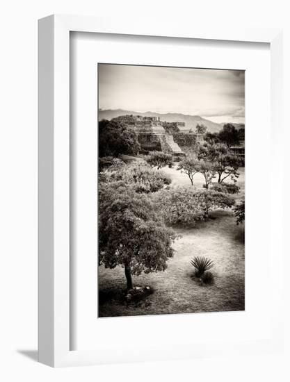 ¡Viva Mexico! B&W Collection - Monte Alban Pyramids V-Philippe Hugonnard-Framed Photographic Print