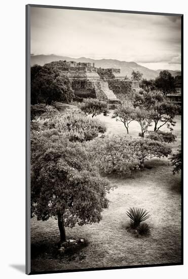 ¡Viva Mexico! B&W Collection - Monte Alban Pyramids V-Philippe Hugonnard-Mounted Photographic Print