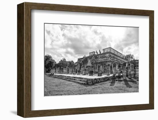 ¡Viva Mexico! B&W Collection - One Thousand Mayan Columns V - Chichen Itza-Philippe Hugonnard-Framed Photographic Print