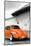 ¡Viva Mexico! B&W Collection - Orange VW Beetle in San Cristobal de Las Casas-Philippe Hugonnard-Mounted Photographic Print