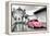 ?Viva Mexico! B&W Collection - Pink VW Beetle Car in San Cristobal de Las Casas-Philippe Hugonnard-Framed Premier Image Canvas