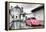 ?Viva Mexico! B&W Collection - Pink VW Beetle Car in San Cristobal de Las Casas-Philippe Hugonnard-Framed Premier Image Canvas