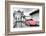 ?Viva Mexico! B&W Collection - Pink VW Beetle Car in San Cristobal de Las Casas-Philippe Hugonnard-Framed Photographic Print