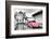 ?Viva Mexico! B&W Collection - Pink VW Beetle Car in San Cristobal de Las Casas-Philippe Hugonnard-Framed Photographic Print