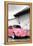 ¡Viva Mexico! B&W Collection - Pink VW Beetle in San Cristobal de Las Casas-Philippe Hugonnard-Framed Premier Image Canvas