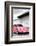 ¡Viva Mexico! B&W Collection - Pink VW Beetle in San Cristobal de Las Casas-Philippe Hugonnard-Framed Photographic Print