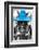 ¡Viva Mexico! B&W Collection - Portrait of Horse with Blue Hat-Philippe Hugonnard-Framed Photographic Print