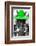 ¡Viva Mexico! B&W Collection - Portrait of Horse with Green Hat-Philippe Hugonnard-Framed Photographic Print